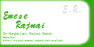 emese rajnai business card